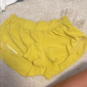 lululemon athletica Bright Yellow Athletic Shorts